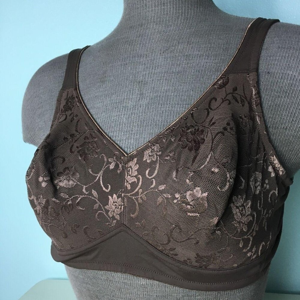 Classique #769 Mastectomy Bra 40B Brown Floral